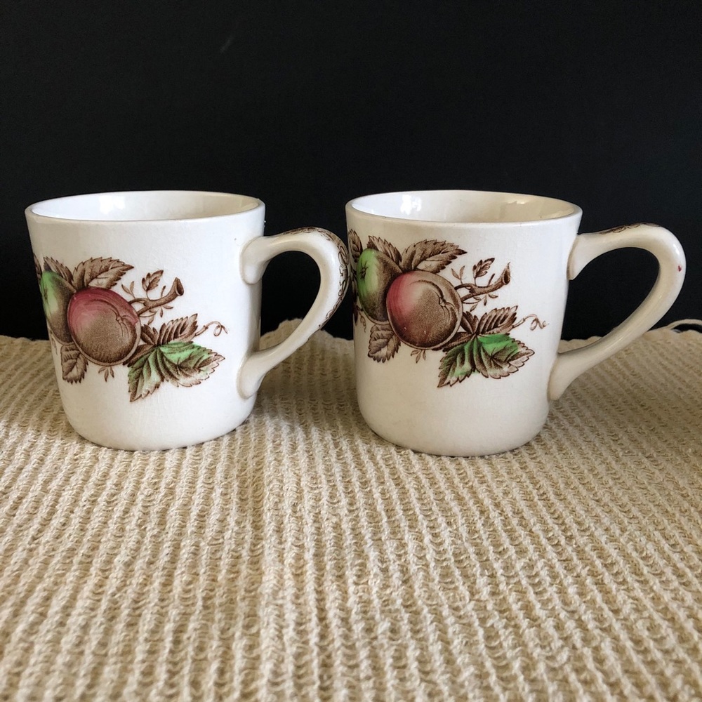 Set of 2 HARVEST TIME IRONSTONE Mugs, England